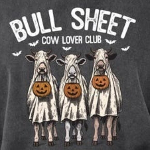 Bull Sheet Cow Lover Club Shirt, Spooky Cow T-shirt, Halloween Shirt - Picture 2 of 4